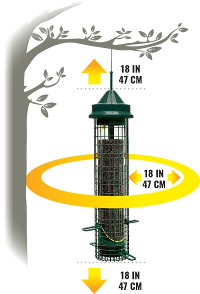 Squirrel Buster Finch bird feeder