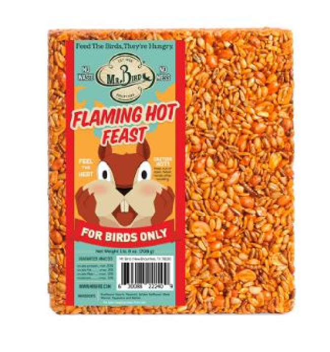 Seed Cake, Large, Flaming Hot Feast The Backyard Bird Feeder