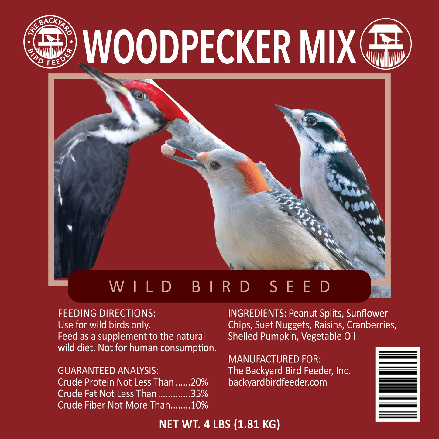 Woodpecker Mix - 4 pounds