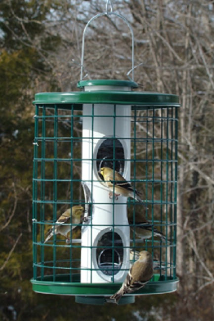 Caged Tube bird feeder, Heavy Duty AV5M, 11" diameter